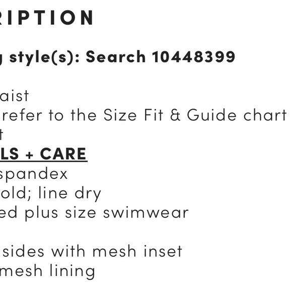 HIGH-RISE LATTICE SIDE SWIM BOTTOM FIT - SIZE 1 and 2 available - Picture 6 of 6